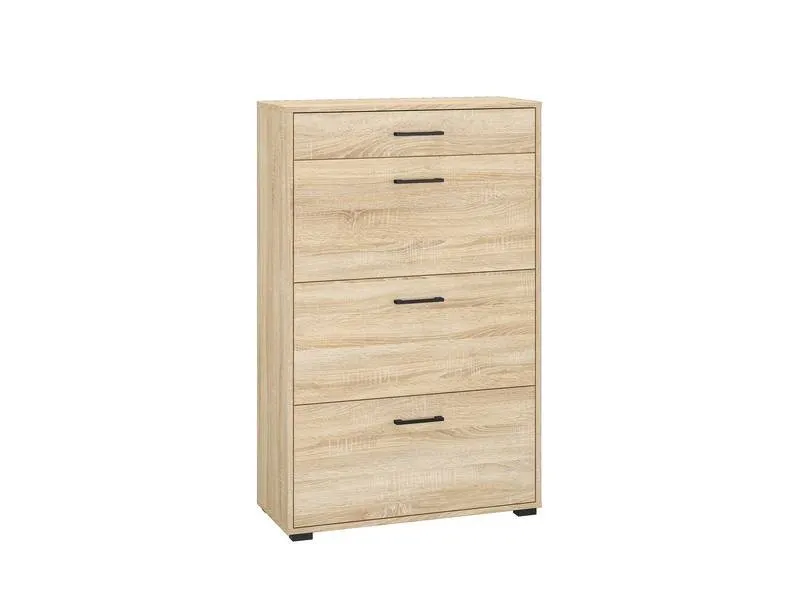 Szafka na buty z szufladą i 2 klapami Caro 09 Sonoma jasna 90x50x34 — zdjęcie 2