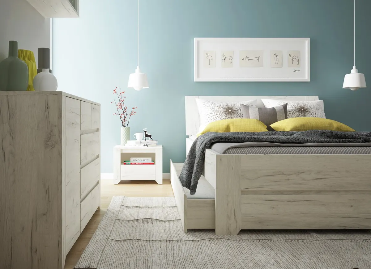 Szafka nocna ANGEL 95 white craft - 6001091000018