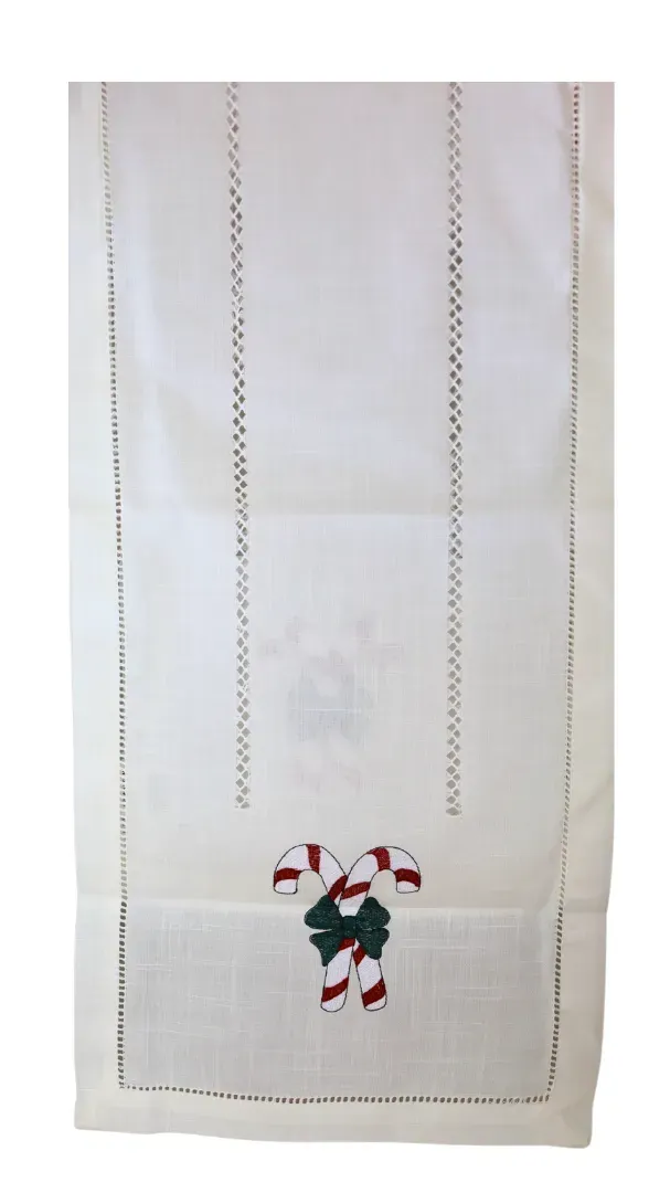 Bieżnik W LASKI 40x140 cm biały