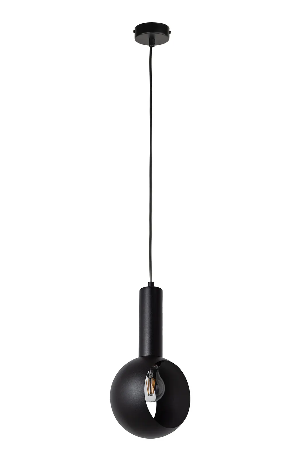 Lampa wisząca VITRUM oczko czarna - SI_41108