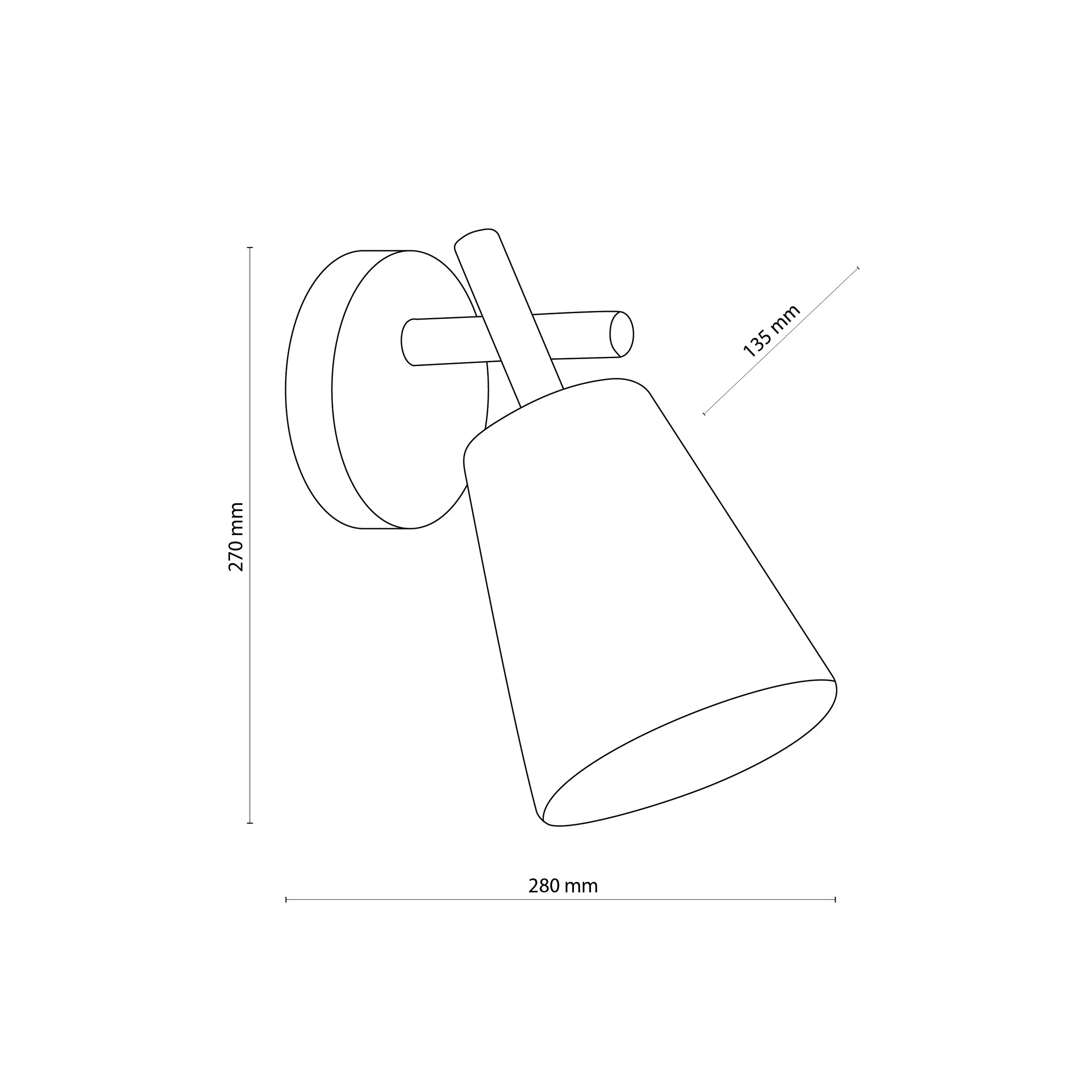 Kinkiet VAIO biały na drewnianym jasnym ramieniu klosz z tkaniny 28x27x13cm - TK_818