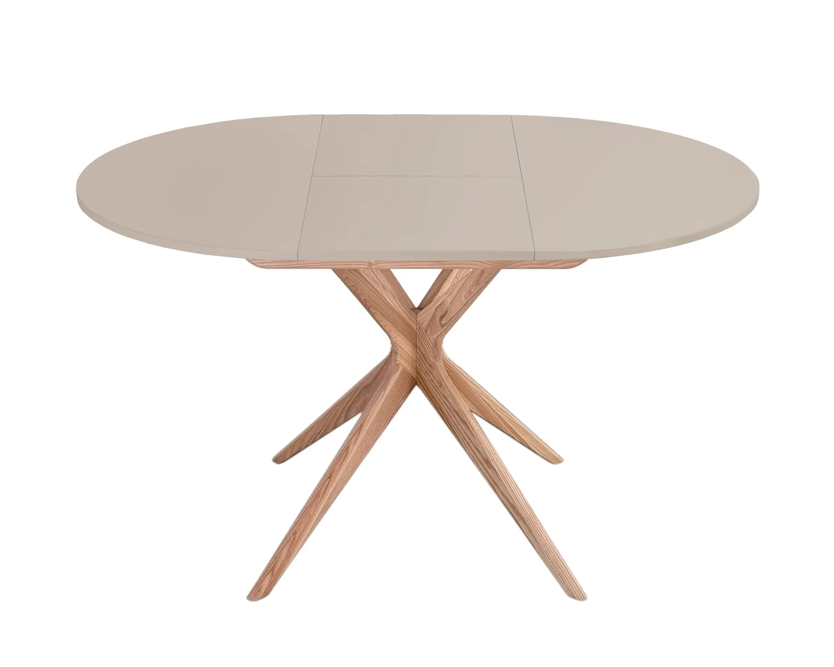 Stół okrągły rozsuwany JUBI 90x90-130 cm beżowy