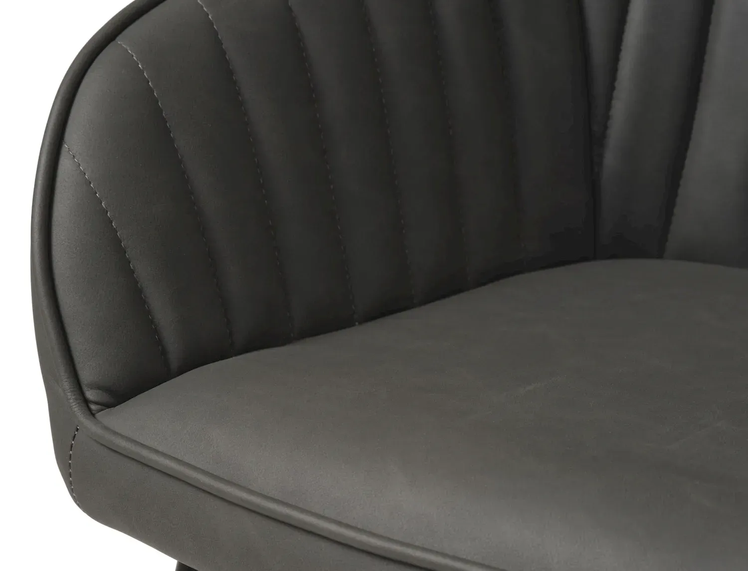 Krzesło tapicerowane MELFORT ekoskóra: ciemnoszary - UN_33510000