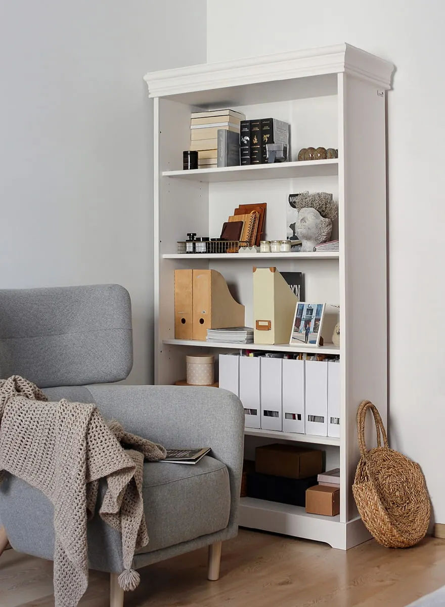 Regał sosnowy Toskania Biały - PL2050B