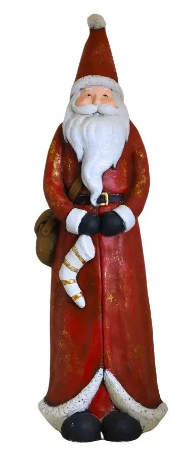 MIKOŁAJ ceramiczny DUŻY biało-czerwony