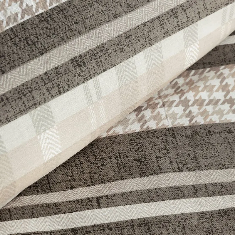 KOMPLET POŚCIELI REN 220X200 CM, 2 SZT. 70X80 CM BEŻOWY WZÓR - EU_432333