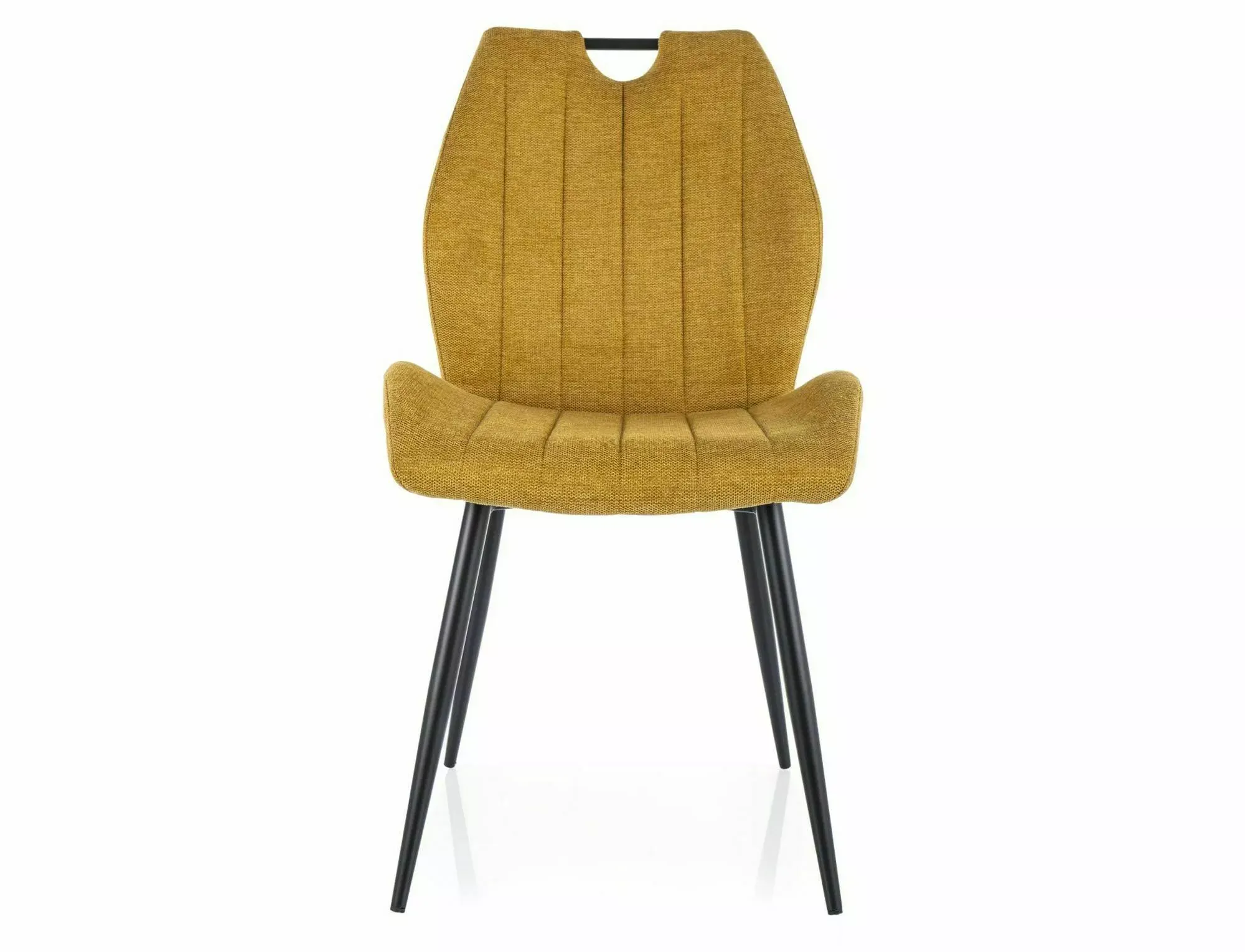 Krzesło tapicerowane ARCO BREGO 68 curry czarny stelaż - ARCOBRCCU