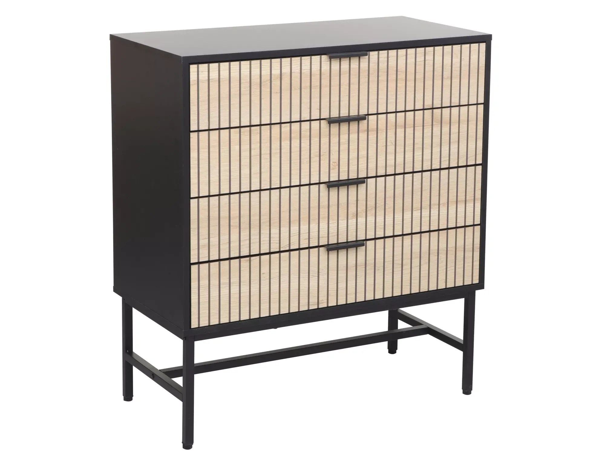 Komoda z szufladami MAGO K2 80 cm drewniano-czarna Komoda z szufladami MAGO K2 80 cm drewniano-czarna