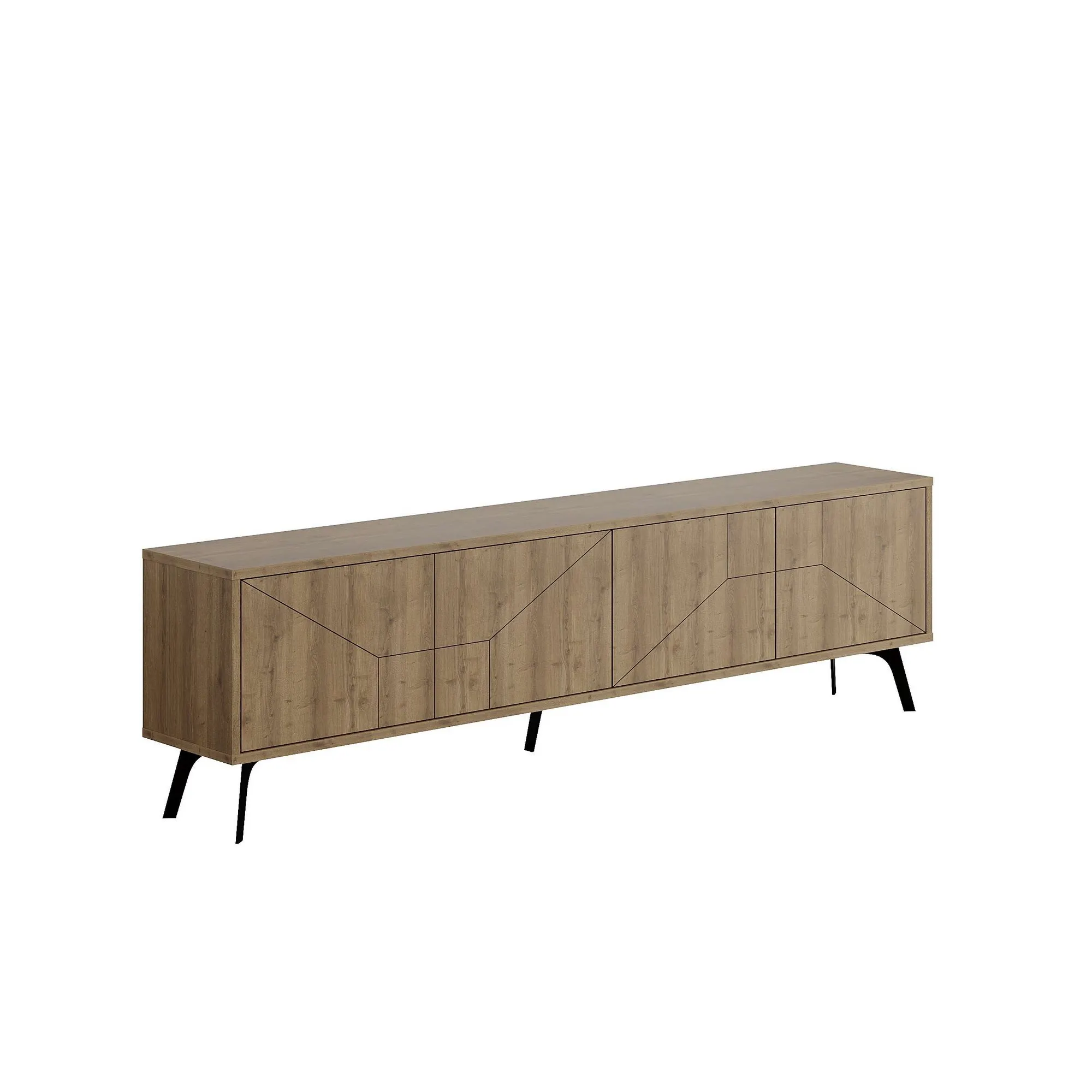 Szafka RTV 4-drzwiowa DUNE 180 cm efekt drewna Szafka RTV 4-drzwiowa DUNE 180 cm efekt drewna