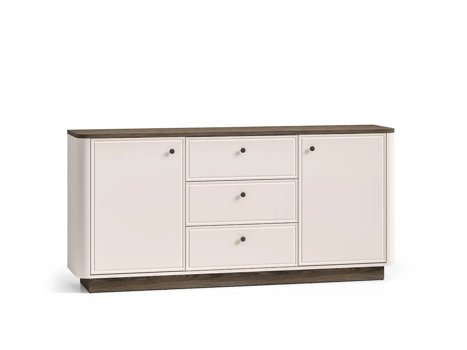 Komoda 2-drzwiowa z 3 szufladami VILAVIO 03 szer.180cm dąb windmill dark cashmere Komoda 2-drzwiowa z 3 szufladami VILAVIO 03 szer.180cm dąb windmill dark cashmere