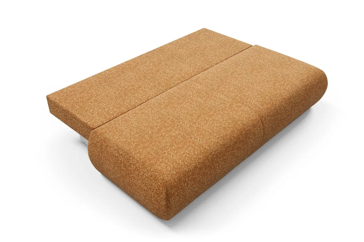 Sofa rozkładana z pojemnikiem PUENTE 214 cm rdzawa