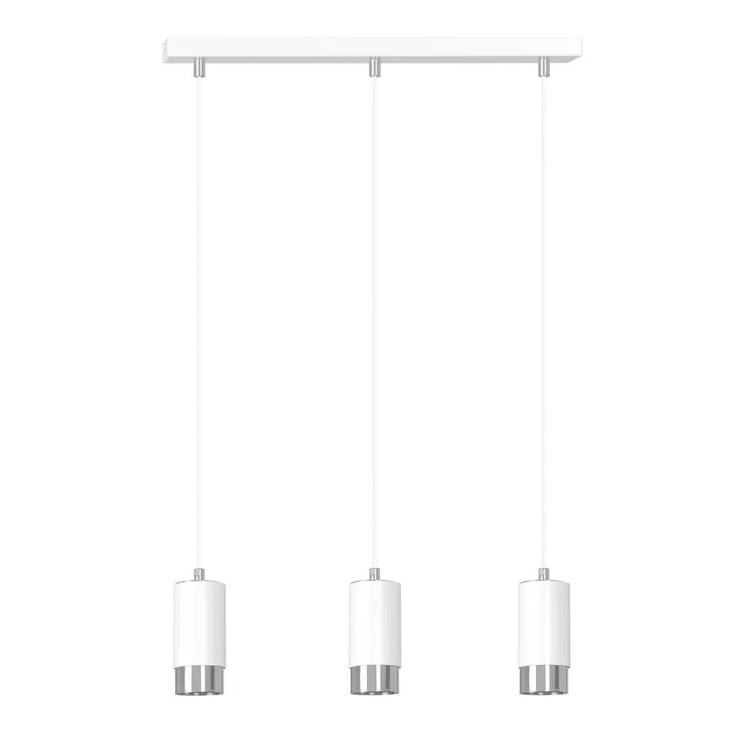 Lampa wisząca FUMIKO Biały/Chrom 814/3