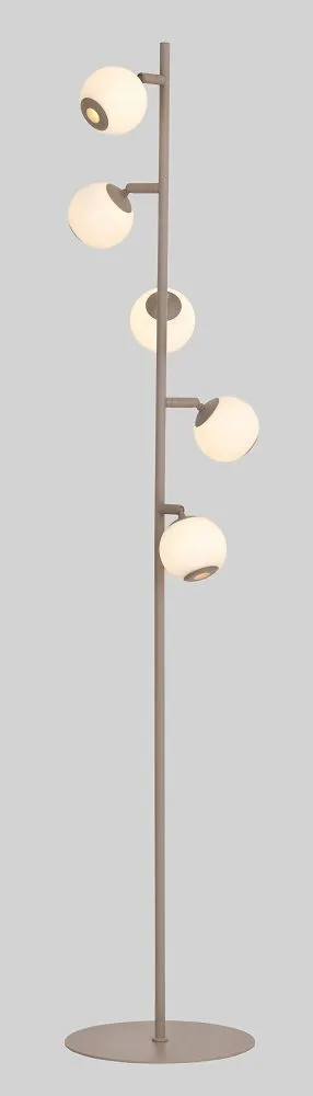 Lampa podłogowa LUBERON piątka LED kaszmirowa — zdjęcie 3