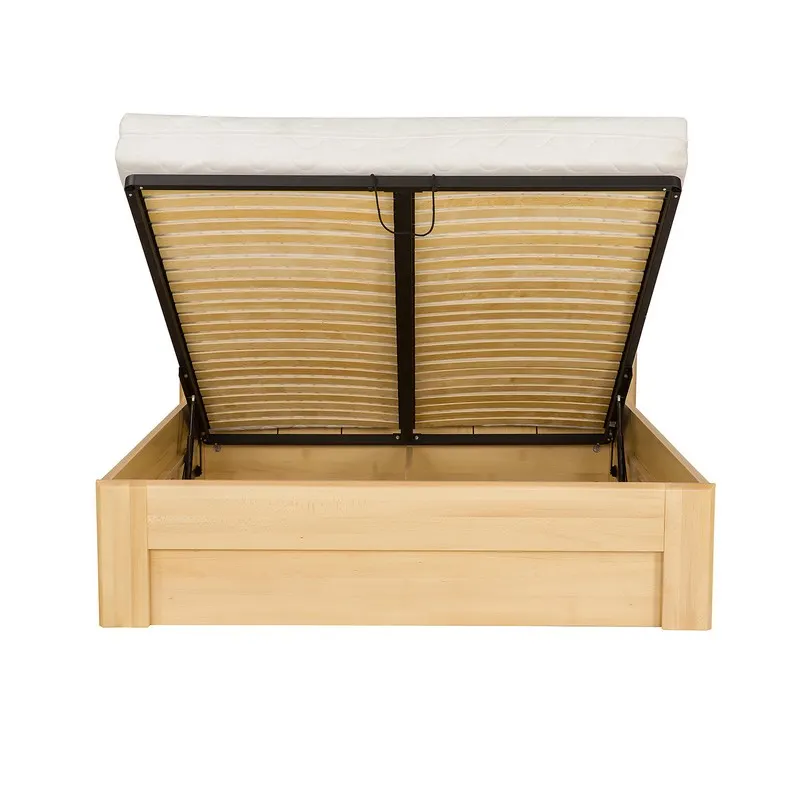 Łóżko bukowe BOX LK111 Cherry  120x200 DREWMAX — zdjęcie 7