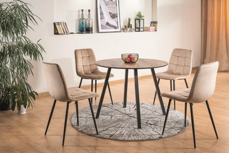 Krzesło MILA VELVET aksamitne beżowe Signal - MILAVCBE