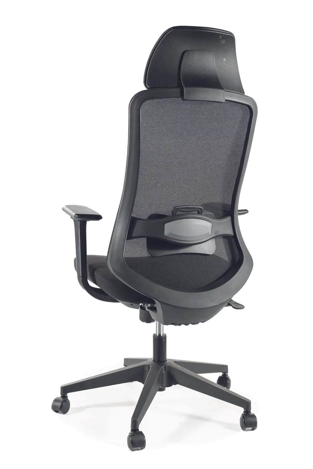 Fotel obrotowy ergonomiczny ERGON z zagłówkiem czarny - OBRERGONC