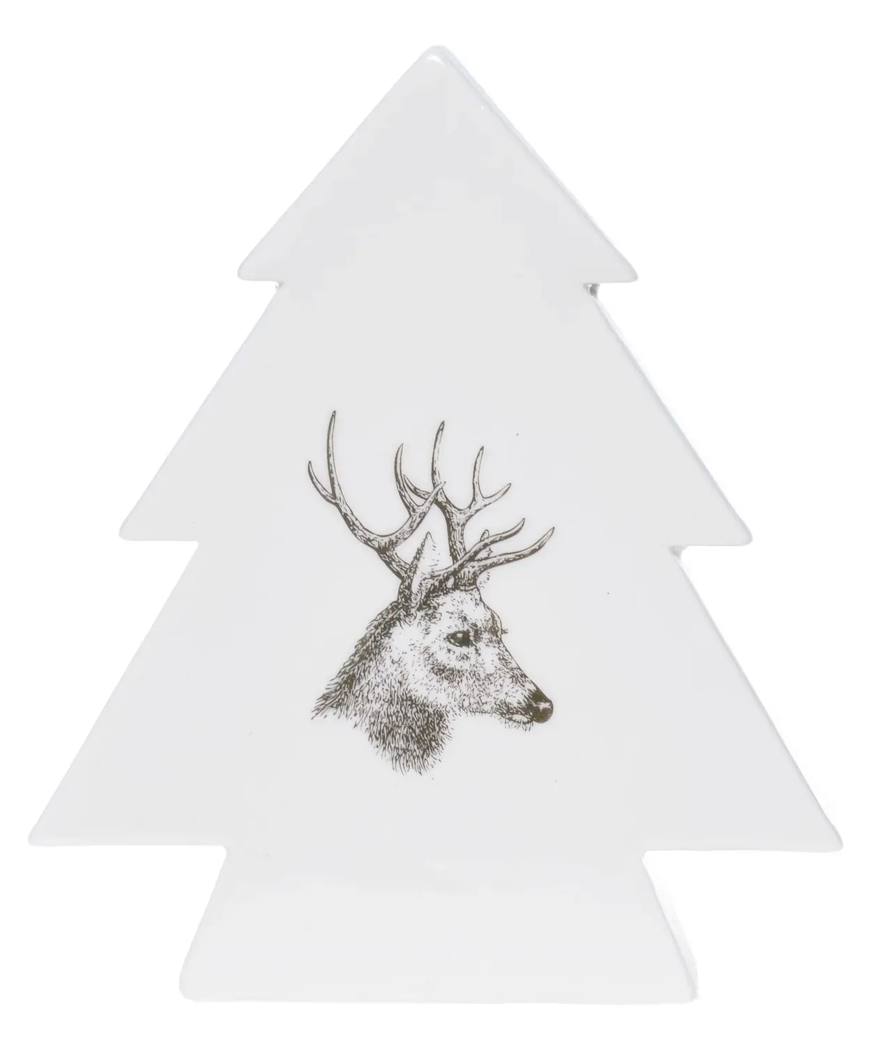 Porcelanowa CHOINKA Z RENIFEREM średnia biała Porcelanowa CHOINKA Z RENIFEREM średnia biała