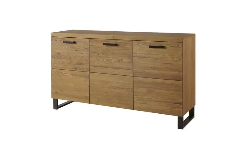 Komoda 3-drzwiowa PRATTO 45 dąb rustical czarny 150x90x42cm Komoda 3-drzwiowa PRATTO 45 dąb rustical czarny 150x90x42cm