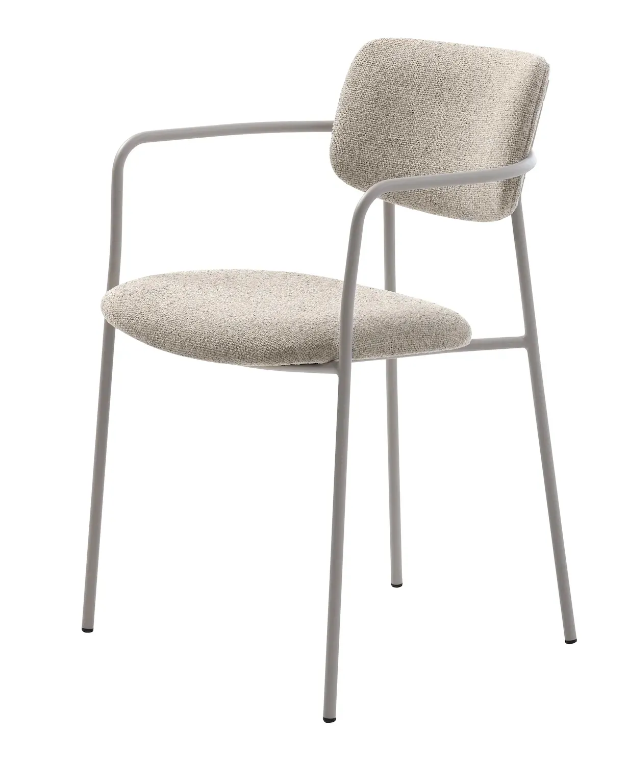 Krzesło tapicerowane ZAMA metalowe białe/szare Krzesło tapicerowane ZAMA metalowe białe/szare