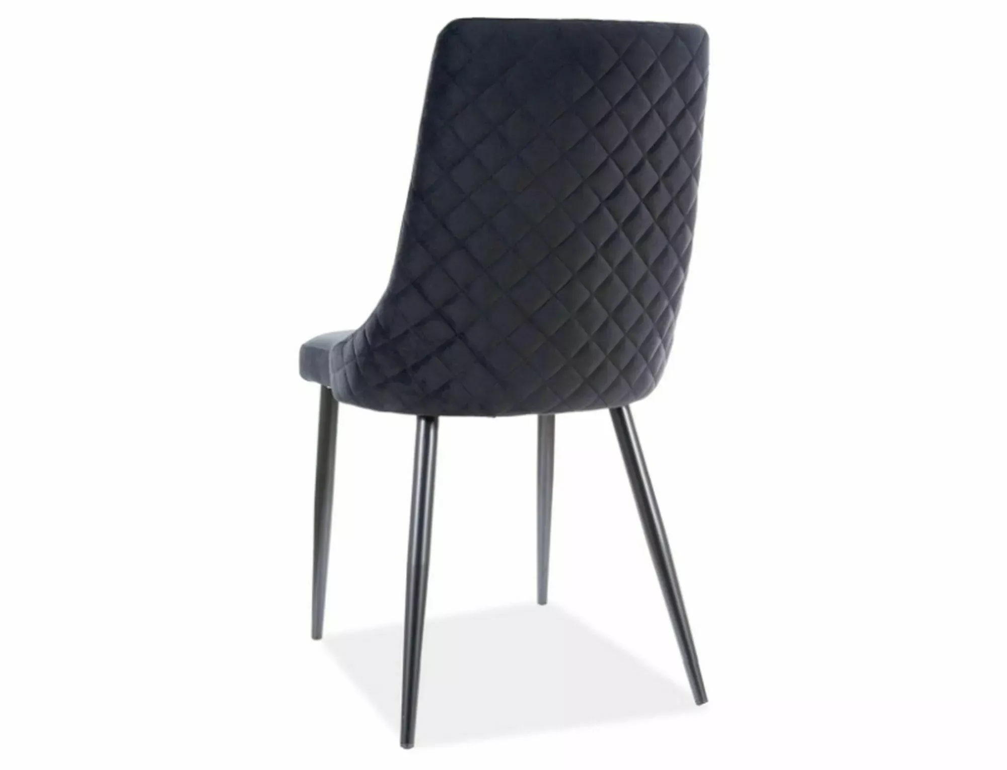 Krzesło PIANO B VELVET Bluvel 19 czarny stelaż czarny - PIANOBVCC