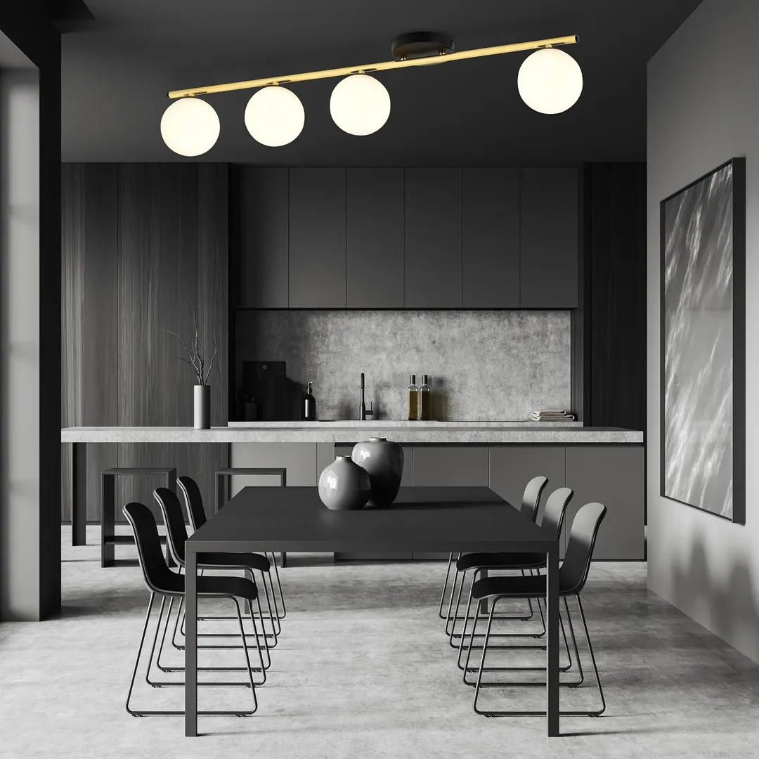 Lampa sufitowa MONZA Czarny,Złoty 1252/4 - 1252/4