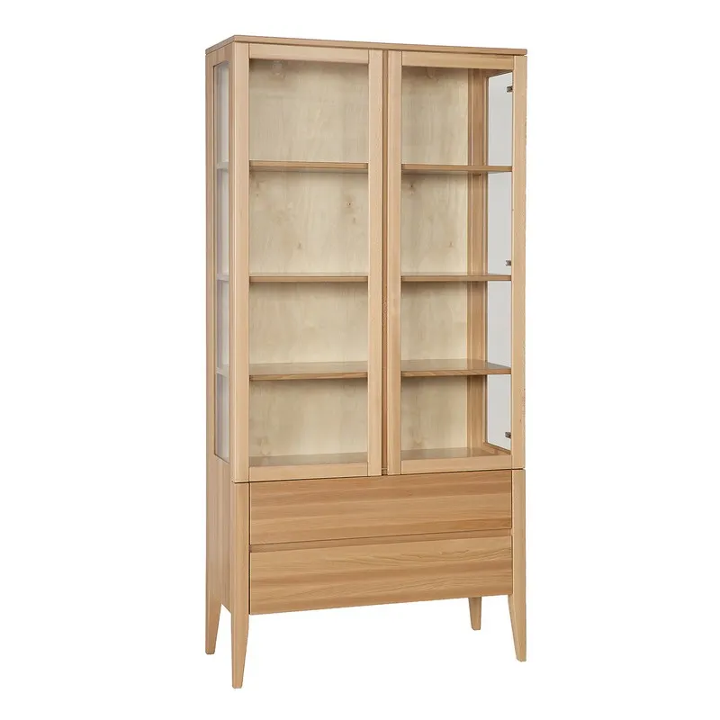 Witryna bukowa KW439 Naturalny DREWMAX — zdjęcie 4