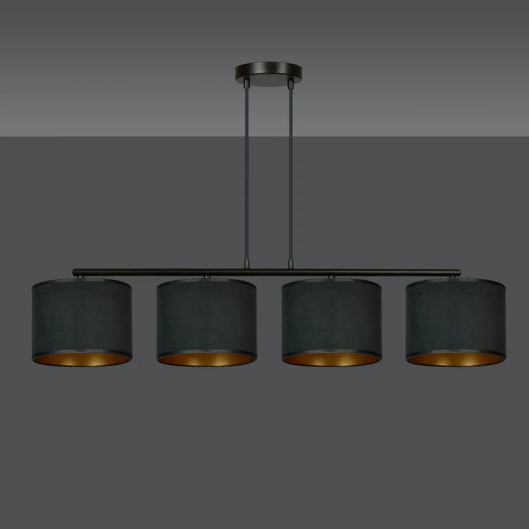 Lampa wisząca HILDE 4 czarny — zdjęcie 3