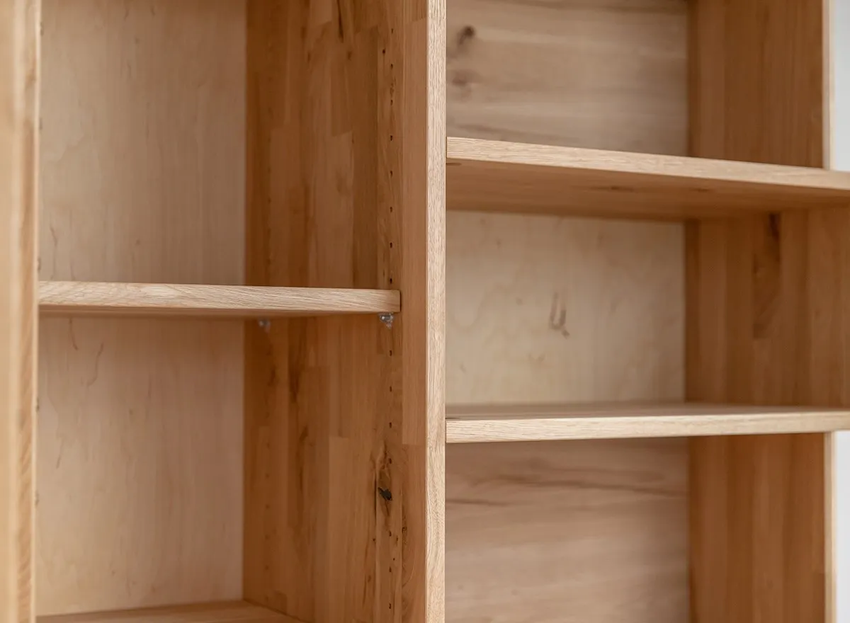 Witryna drewniana szklana DIVISIONE oświetleniem prawa dąb olejowany - ZIDIV02R