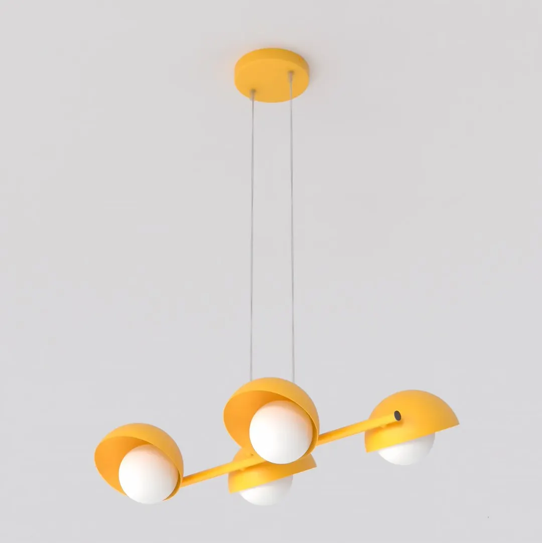 Lampa wisząca metalowa BOOM 4 pomarańczowa - 1591/4