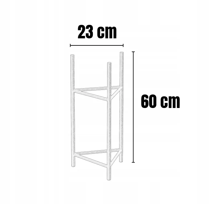 Kwietnik-stojak na donice metalowy LIZIO M 23x60 czarny - LD_TZ000141
