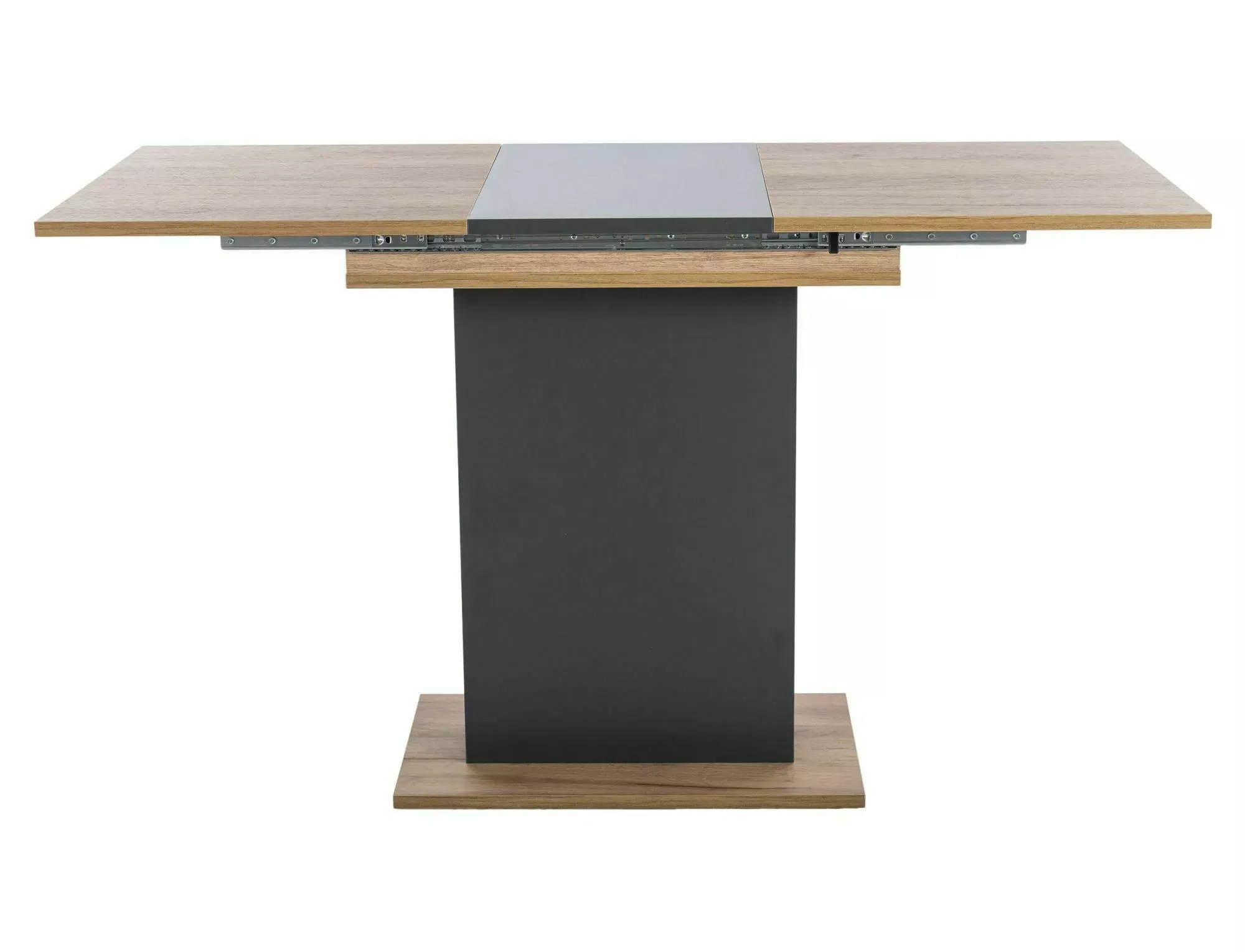 Stół rozkładany z półką w nodze stołu TAMPA 60x100(135) dąb złoty craft, antracyt - TAMPADZCAT100