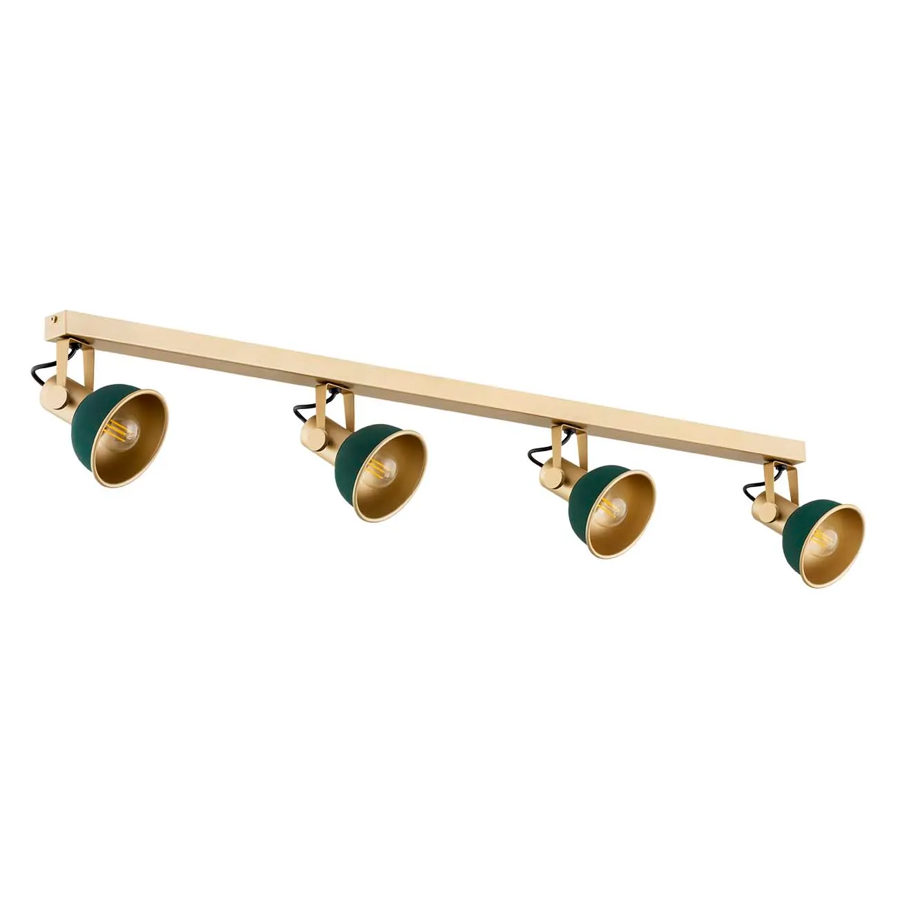 Plafon LENORA metalowy złoty matowy zielony 119 cm - 1800