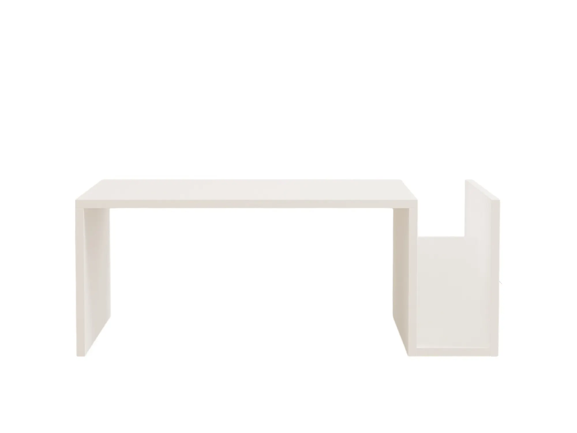 Stolik kawowy z dolną półką MEMO 87x50x32 biały - ASI_495SSE1309