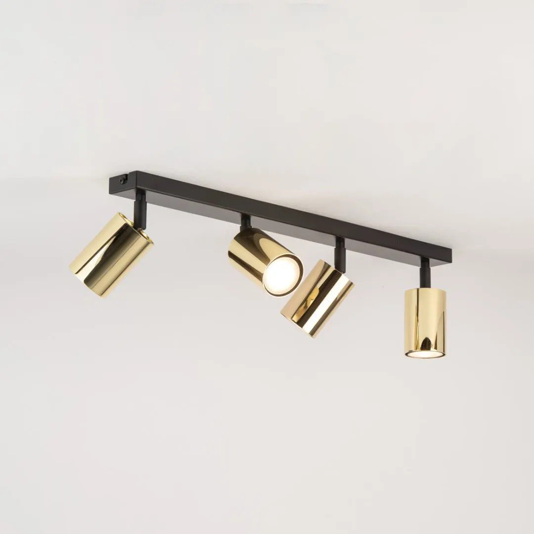 Lampa sufitowa ZOOM 4 czarny mosiądzowany - SI_33509