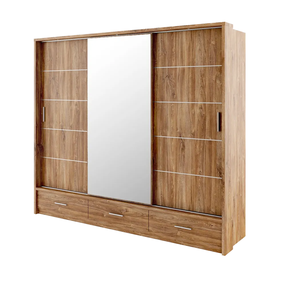 Szafa 3-drzwiowa LED ARTI AR-01P dąb styrling