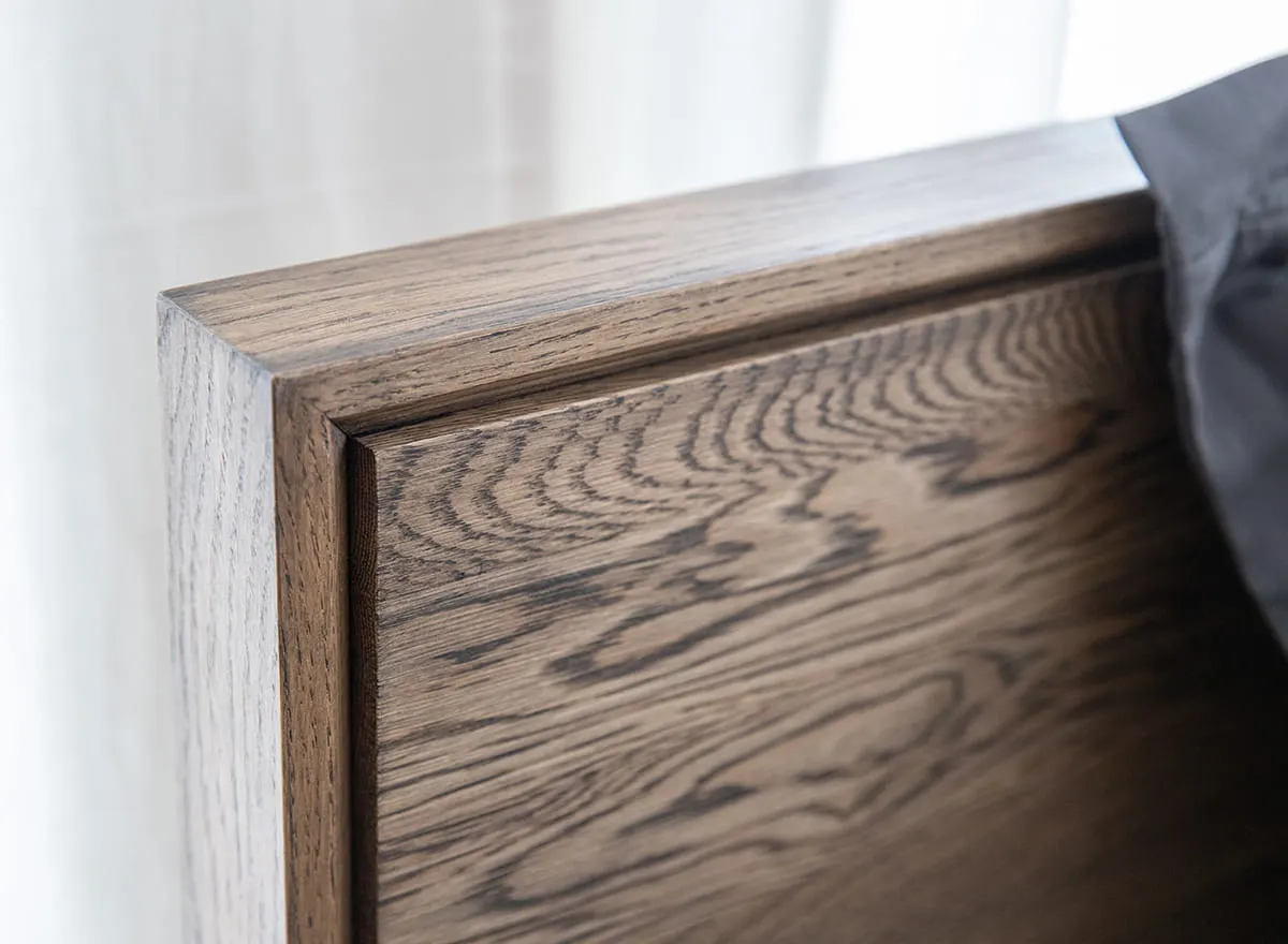 Łóżko dębowe 140x200 dąb dymiony Adria - PRHADRIA140X200DD