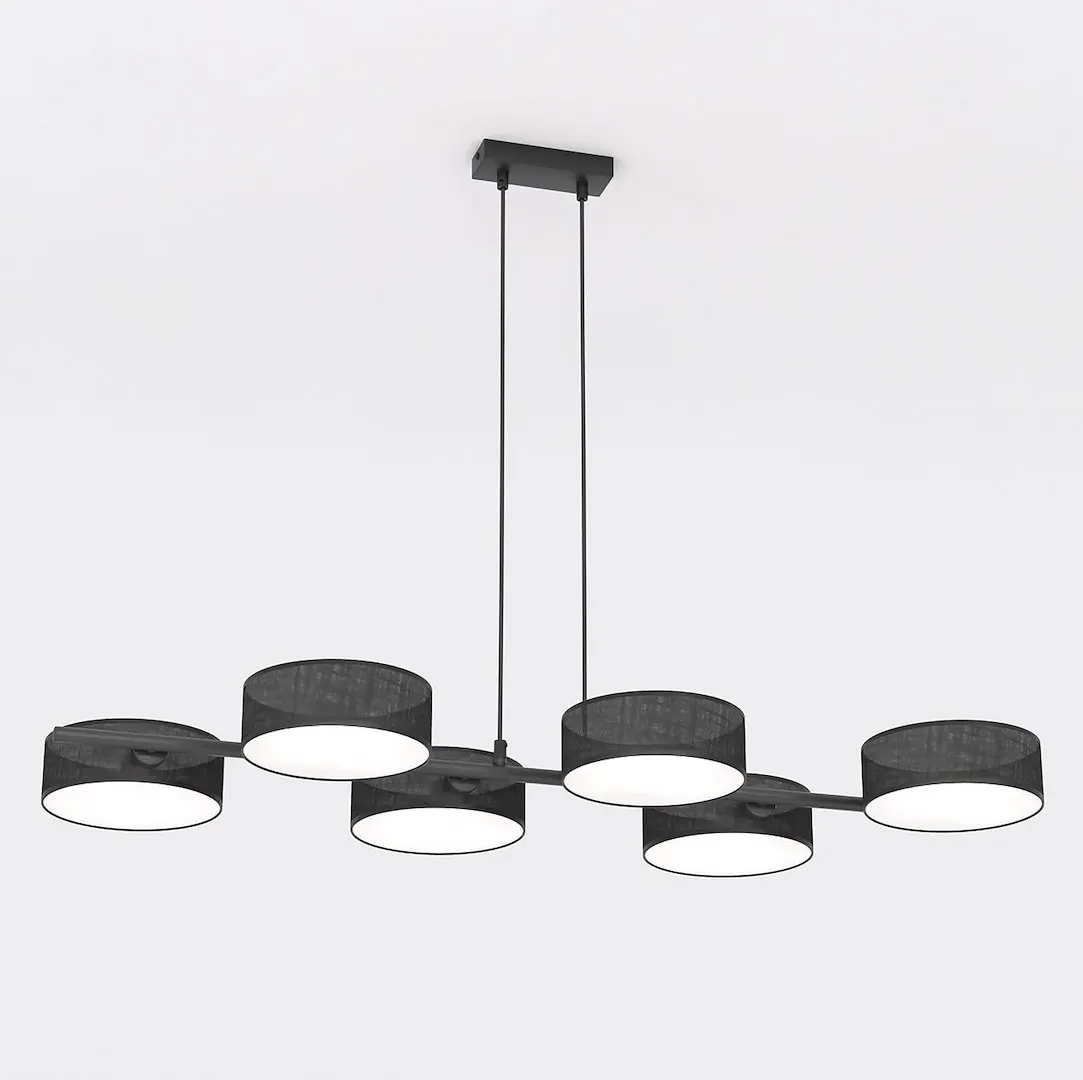 Lampa wisząca DRUMZ 6 abażur czarny