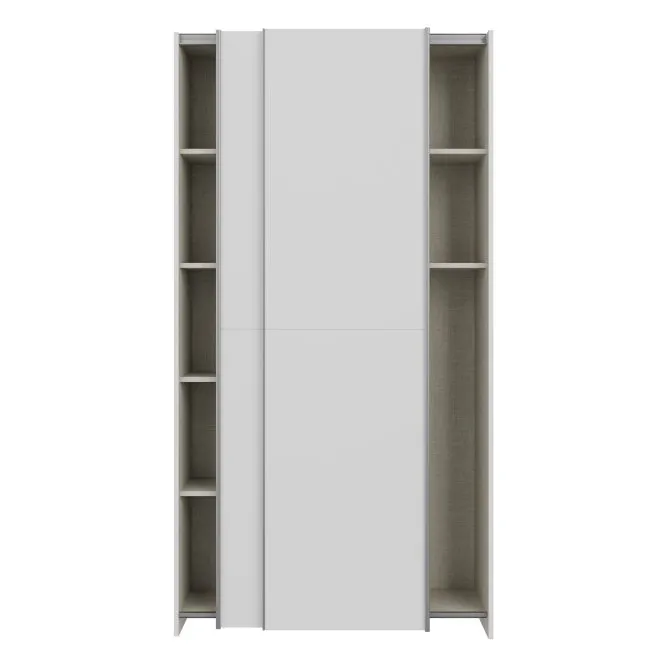 Szafa 2-drzwiowa HOME NOOK drzwi przesuwne 100cm biała — zdjęcie 4