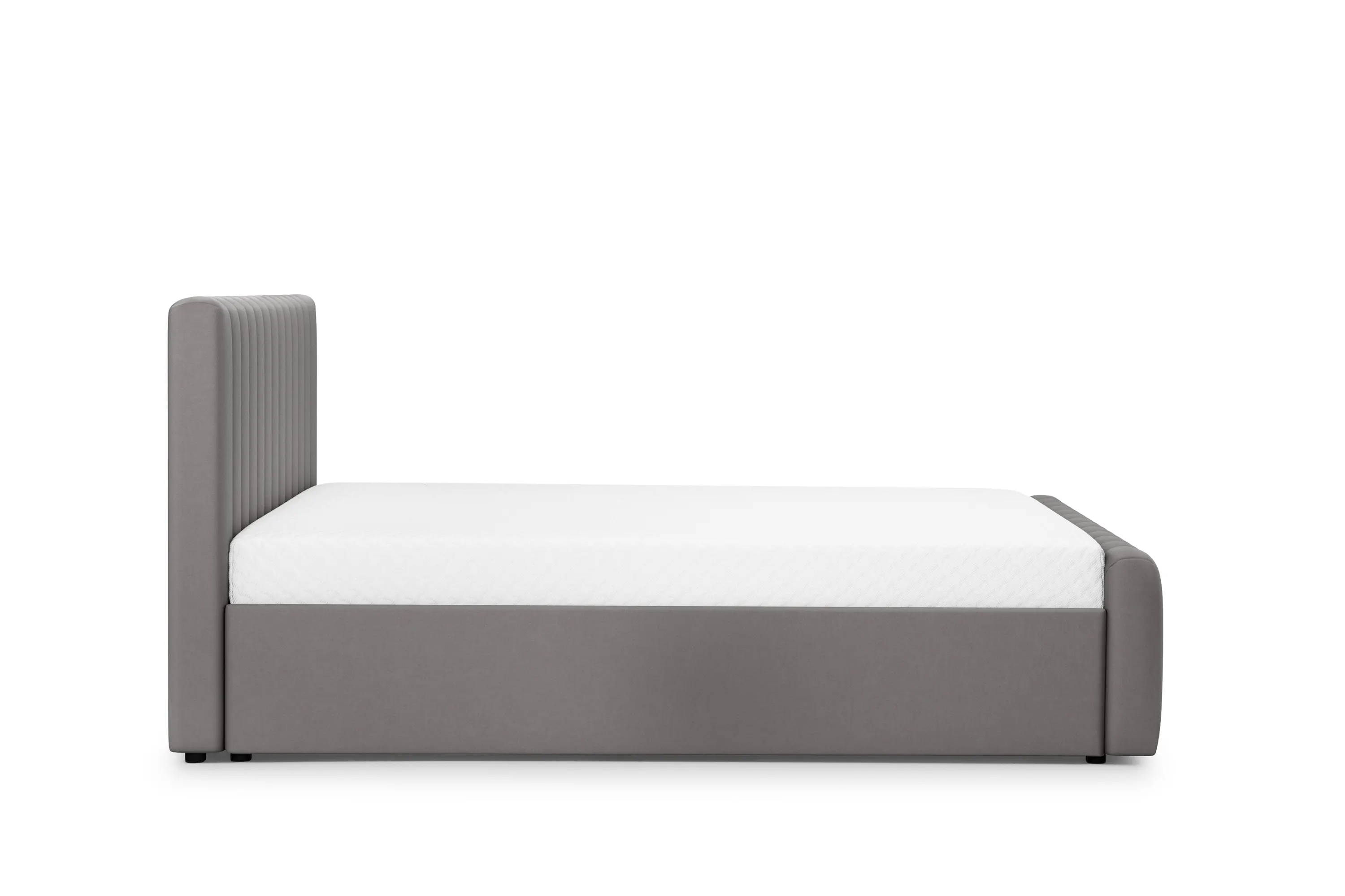 Łóżko Nicole z pojemnikiem / 180x200 / Velluto 15 - szary - B_158747