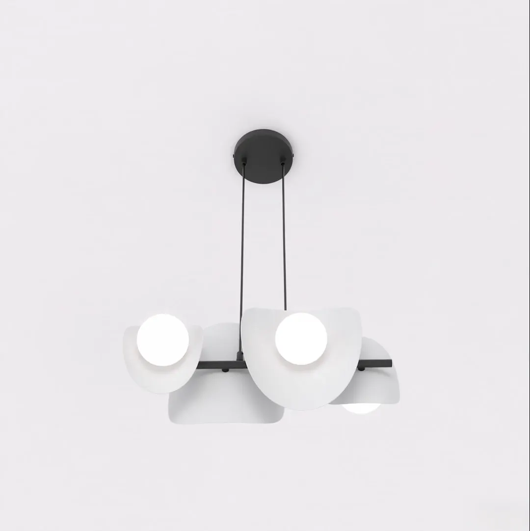 Lampa wisząca metalowa ELEMENTI 4 szara — zdjęcie 3