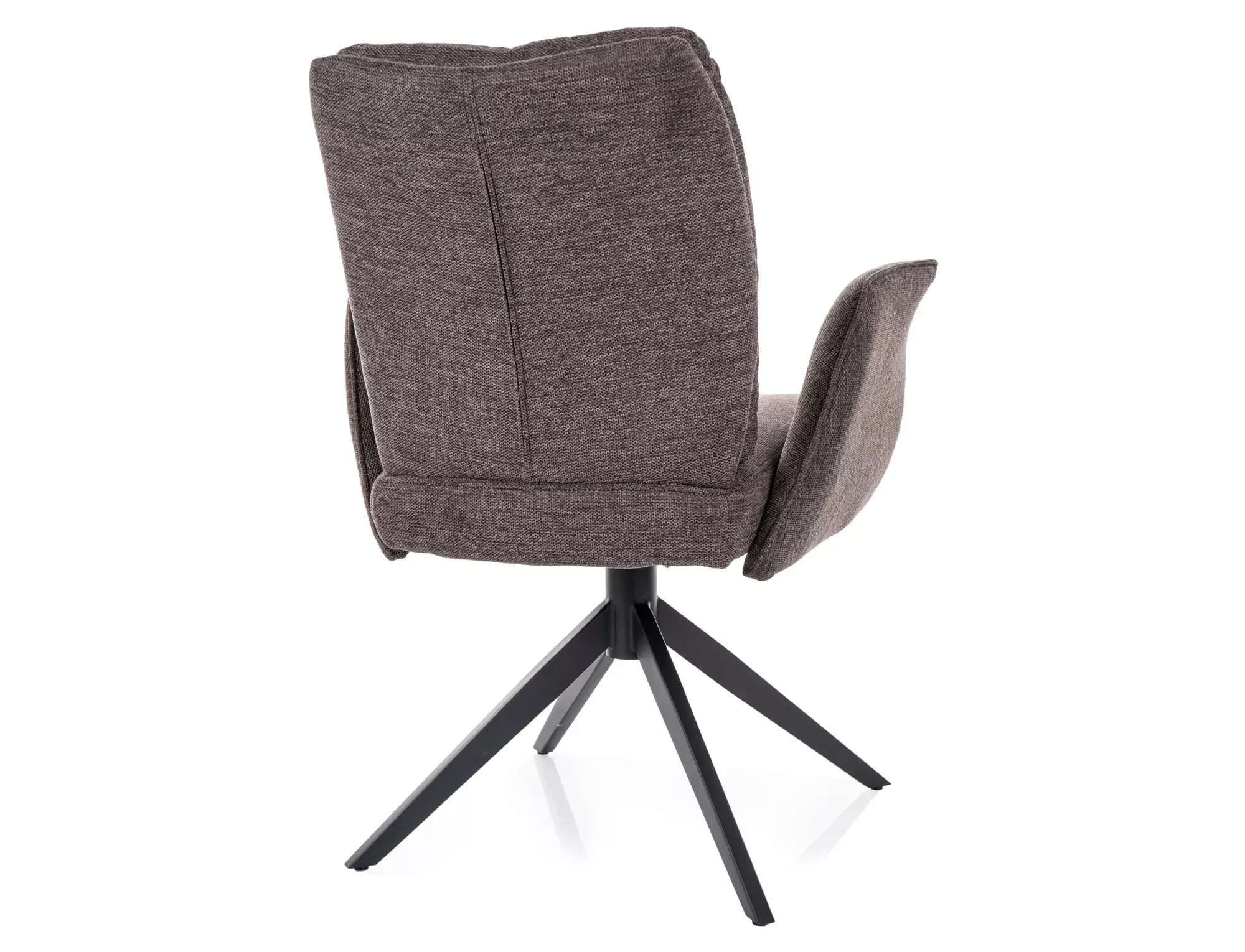 Krzesło obrotowe tapicerowane WING BREGO cappuccino/czarne nogi - WINGBRCCA