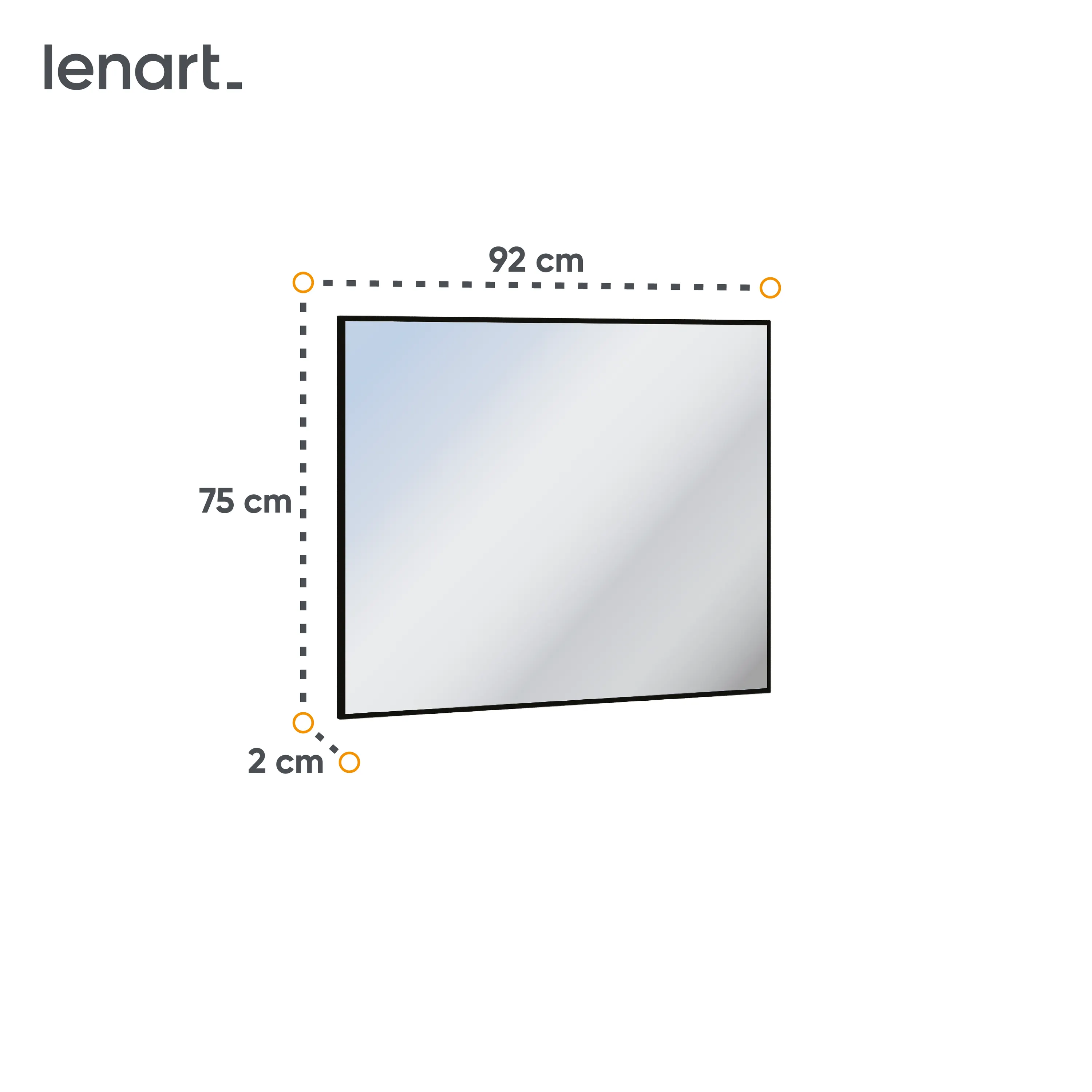 Lustro do przedpokoju Quant QG-05 92cm czarny — zdjęcie 7
