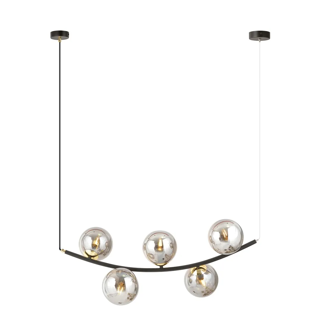 Lampa wisząca RITZ 5 czarny złoty grafit — zdjęcie 2
