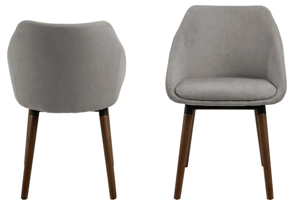 Krzesło Lana, szary- orzechowy ( zestaw 2 sztuk ) - 0000098135