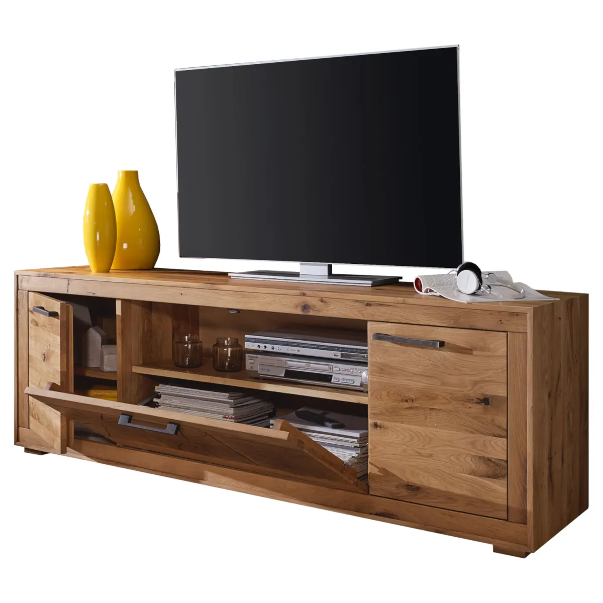 Szafka RTV III Cornflower dębowa 2-drzwiowa 178 cm - GK_1033150511