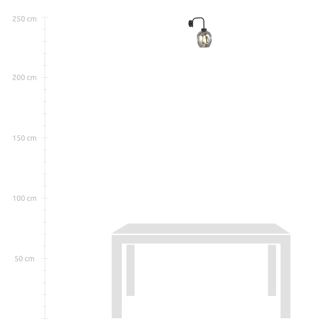 Kinkiet LUKKA Czarny 1163/K1 - 1163/K1