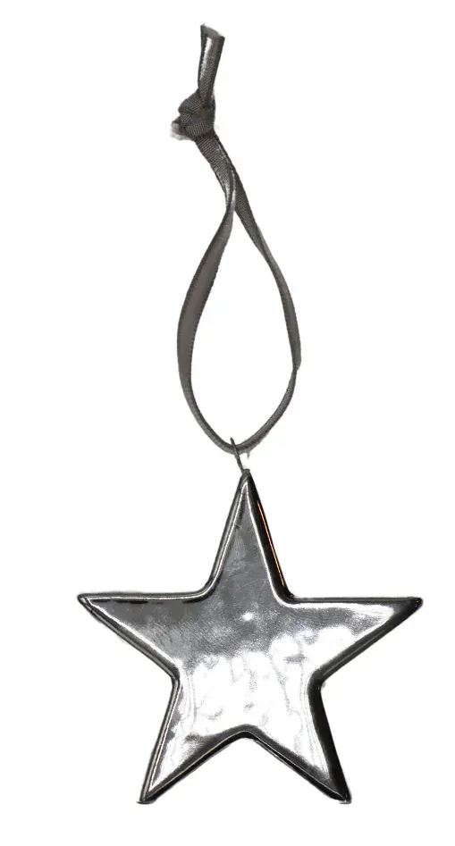 Zawieszka ceramiczna GWIAZDKA srebrna Zawieszka ceramiczna GWIAZDKA srebrna