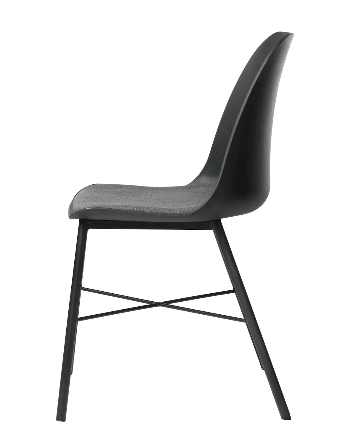 Krzesło tapicerowane WHISTLER czarne/szare - UN_36611061
