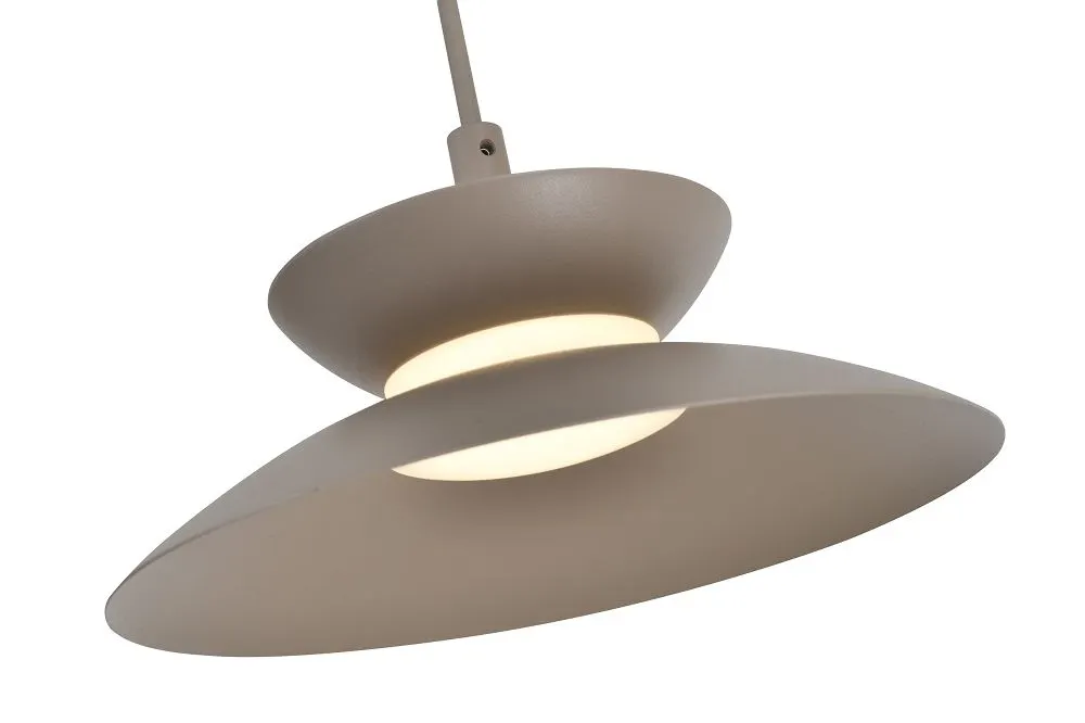 Lampa wisząca prosta GUBBIO 3 LED kaszmirowa