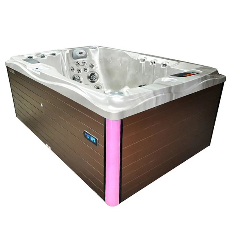Jacuzzi ogrodowe 2-os. z hydromasażem SPA-749 200x135 cm biały/brązowy - HS_SPA749-3284